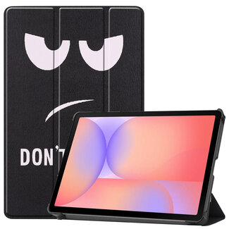 Case2go Case2go - Tablet hoes geschikt voor Samsung Galaxy Tab S10 Lite (2025) - 10.9 Inch - Tri-Fold Book Case - Auto/Wake functie - Don&#039;t Touch Me