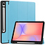 Case2go - Tablet hoes geschikt voor Samsung Galaxy Tab S10 Lite (2025) - 10.9 Inch - Tri-fold hoes met Auto/Wake functie en Magnetische sluiting - TPU Cover Met Pencil Houder - Licht Blauw