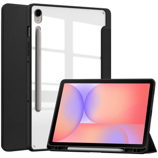 Case2go Case2go - Tablet hoes geschikt voor Samsung Galaxy Tab S10 Lite (2025) - 10.9 Inch - Acrylic Trifold case met Pencil houder - Zwart