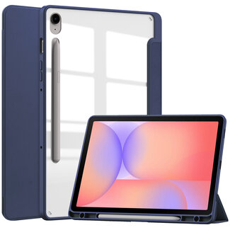 Case2go Case2go - Tablet hoes geschikt voor Samsung Galaxy Tab S10 Lite (2025) - 10.9 Inch - Acrylic Trifold case met Pencil houder - Paars