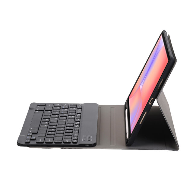 Case2go - Bluetooth Toetsenbord hoes geschikt voor Samsung Galaxy Tab S10 Lite (2025) - 10.9 Inch - QWERTY - Auto Wake/Sleep functie - Met Pencil Houder - Zwart
