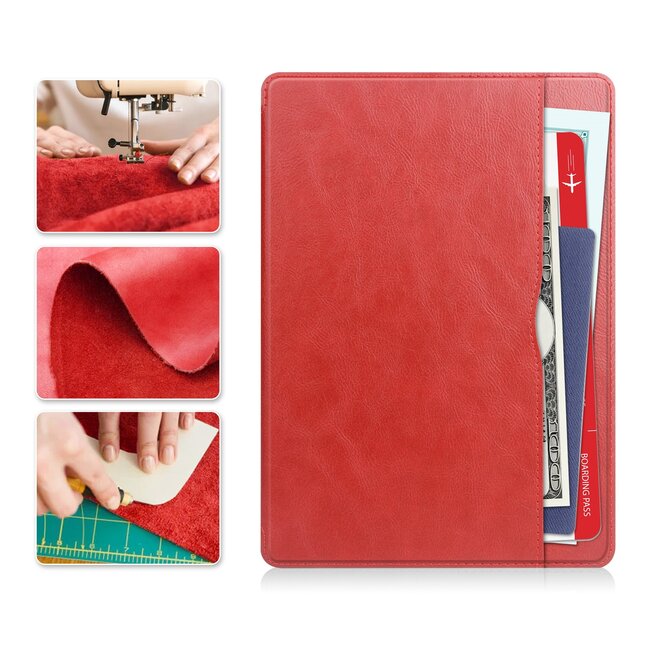 Case2go - Hoes geschikt voor Samsung Galaxy Tab S10 Lite (2025) - 10.9 Inch - Ultimate Business Book Case - Rood