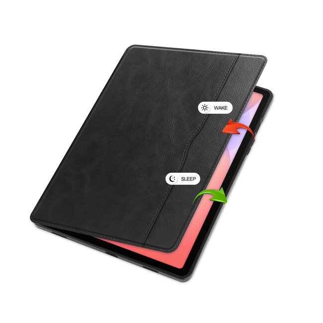 Case2go - Hoes geschikt voor Samsung Galaxy Tab S10 Lite (2025) - 10.9 Inch - Ultimate Business Book Case - Zwart