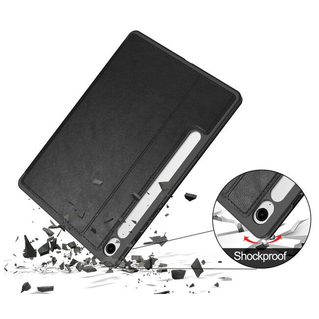 Case2go - Hoes geschikt voor Samsung Galaxy Tab S10 Lite (2025) - 10.9 Inch - Ultimate Business Book Case - Zwart