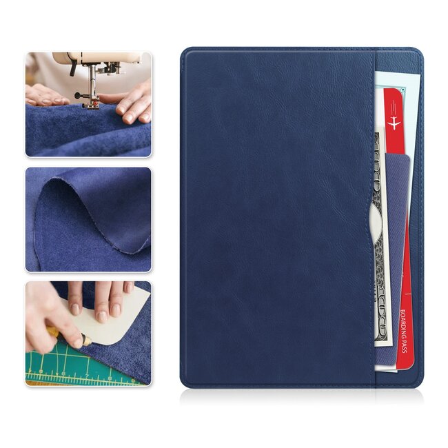 Case2go - Hoes geschikt voor Samsung Galaxy Tab S10 Lite (2025) - 10.9 Inch - Ultimate Business Book Case - Donker Blauw