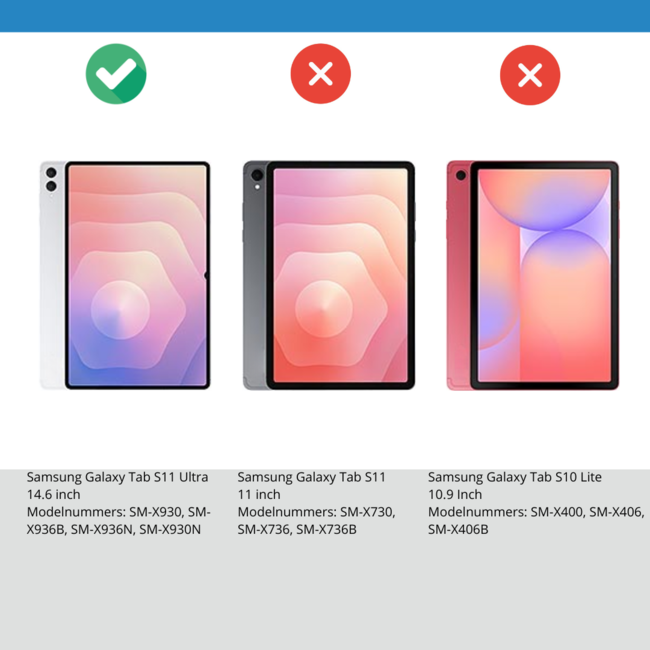 Case2go - Tablet Screenprotector geschikt voor Samsung Galaxy Tab S11 Ultra - 14.6 Inch - Tempered Glass - Case Friendly - Transparant