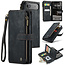 CaseMe - Hoesje geschikt voor Apple iPhone Air - Vintage Wallet Book Case Ritssluiting - Met Magneetsluiting - Zwart