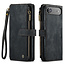CaseMe - Hoesje geschikt voor Apple iPhone Air - Vintage Wallet Book Case Ritssluiting - Met Magneetsluiting - Zwart