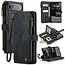 CaseMe - Hoesje geschikt voor Apple iPhone Air - Vintage Wallet Book Case Ritssluiting - Met Magneetsluiting - Zwart