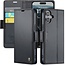 CaseMe - Hoesje geschikt voor Apple iPhone 17 - Retro Wallet Book Case - Met Magnetische Sluiting - Zwart