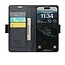 CaseMe - Hoesje geschikt voor Apple iPhone 17 - Retro Wallet Book Case - Met Magnetische Sluiting - Zwart