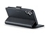 CaseMe - Hoesje geschikt voor Apple iPhone 17 - Retro Wallet Book Case - Met Magnetische Sluiting - Zwart