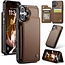 CaseMe - Telefoonhoesje geschikt voor Apple iPhone 17 - Back Cover met RFID Pasjeshouder - Bruin