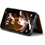 CaseMe - Telefoonhoesje geschikt voor Apple iPhone 17 - Back Cover met RFID Pasjeshouder - Bruin