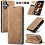 Caseme - Telefoonhoesje geschikt voor Apple iPhone 17 - Wallet Book Case - Met Magnetische Sluiting - Licht Bruin