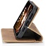 Caseme - Telefoonhoesje geschikt voor Apple iPhone 17 - Wallet Book Case - Met Magnetische Sluiting - Licht Bruin