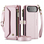 CaseMe - Telefoonhoesje geschikt voor Apple iPhone Air - Wallet Book Case met Schouder Strap - Roze