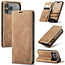Caseme - Telefoonhoesje geschikt voor Apple iPhone 17 Pro - Wallet Book Case - Met Magnetische Sluiting - Licht Bruin