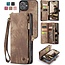 CaseMe - Telefoonhoesje geschikt voor Apple iPhone 17 - 2 in 1 Book Case en Back Cover - Bruin