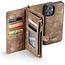 CaseMe - Telefoonhoesje geschikt voor Apple iPhone 17 - 2 in 1 Book Case en Back Cover - Bruin