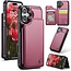 CaseMe - Telefoonhoesje geschikt voor Apple iPhone 17 - Back Cover met RFID Pasjeshouder - Rood