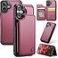 CaseMe - Telefoonhoesje geschikt voor Apple iPhone 17 - Back Cover met RFID Pasjeshouder - Rood
