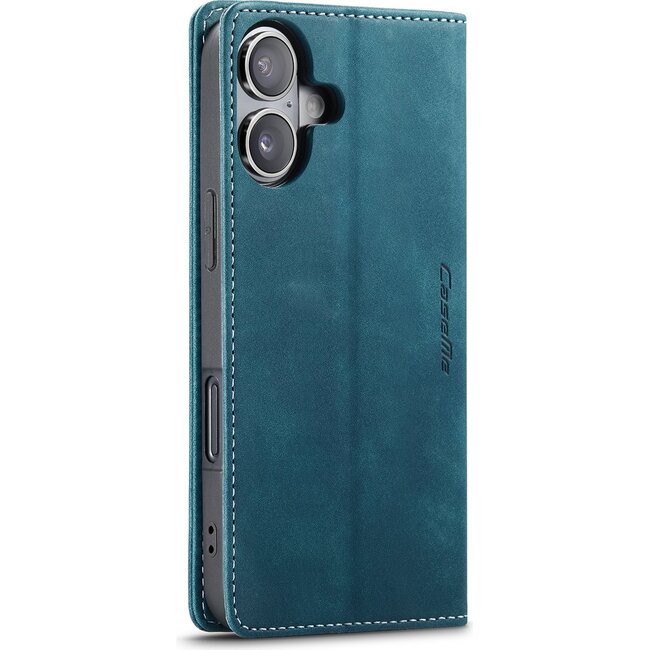 Caseme - Telefoonhoesje geschikt voor Apple iPhone 17 - Wallet Book Case - Met Magnetische Sluiting - Blauw