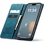 Caseme - Telefoonhoesje geschikt voor Apple iPhone 17 - Wallet Book Case - Met Magnetische Sluiting - Blauw