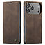 Caseme - Telefoonhoesje geschikt voor Apple iPhone 17 Pro - Wallet Book Case - Met Magnetische Sluiting - Donker Bruin