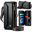 CaseMe - Telefoonhoesje geschikt voor Apple iPhone 17 Pro - Wallet Book Case met Schouder Strap - Zwart