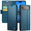 CaseMe - Hoesje geschikt voor Apple iPhone Air - Retro Wallet Book Case - Met Magnetische Sluiting - Blauw
