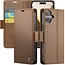 CaseMe - Hoesje geschikt voor Apple iPhone 17 - Retro Wallet Book Case - Met Magnetische Sluiting - Bruin