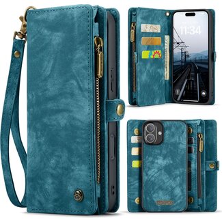 CaseMe CaseMe - Telefoonhoesje geschikt voor Apple iPhone 17 - 2 in 1 Book Case en Back Cover - Blauw