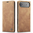 Caseme - Telefoonhoesje geschikt voor Apple iPhone Air - Wallet Book Case - Met Magnetische Sluiting - Licht Bruin