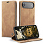 Caseme - Telefoonhoesje geschikt voor Apple iPhone Air - Wallet Book Case - Met Magnetische Sluiting - Licht Bruin