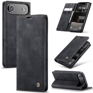 CaseMe Caseme - Telefoonhoesje geschikt voor Apple iPhone Air - Wallet Book Case - Met Magnetische Sluiting - Zwart