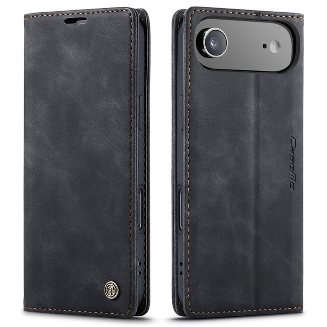Caseme - Telefoonhoesje geschikt voor Apple iPhone Air - Wallet Book Case - Met Magnetische Sluiting - Zwart