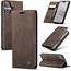 Caseme - Telefoonhoesje geschikt voor Apple iPhone 17 - Wallet Book Case - Met Magnetische Sluiting - Donker Bruin