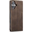 Caseme - Telefoonhoesje geschikt voor Apple iPhone 17 - Wallet Book Case - Met Magnetische Sluiting - Donker Bruin