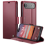 CaseMe - Hoesje geschikt voor Apple iPhone Air - Retro Wallet Book Case - Met Magnetische Sluiting - Rood
