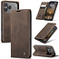 Caseme - Telefoonhoesje geschikt voor Apple iPhone 17 Pro Max - Wallet Book Case - Met Magnetische Sluiting - Donker Bruin