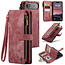 CaseMe - Hoesje geschikt voor Apple iPhone Air- Vintage Wallet Book Case Ritssluiting - Met Magneetsluiting - Rood