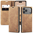 Caseme - Telefoonhoesje geschikt voor Apple iPhone 17 Pro Max - Wallet Book Case - Met Magnetische Sluiting - Licht Bruin