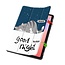Hoozey - Tablet hoes geschikt voor Samsung Galaxy Tab S11 (2025) - 11 Inch - Tri-fold hoes met Auto/Wake functie en Magnetische sluiting - TPU Cover Met Pencil Houder - Good Night