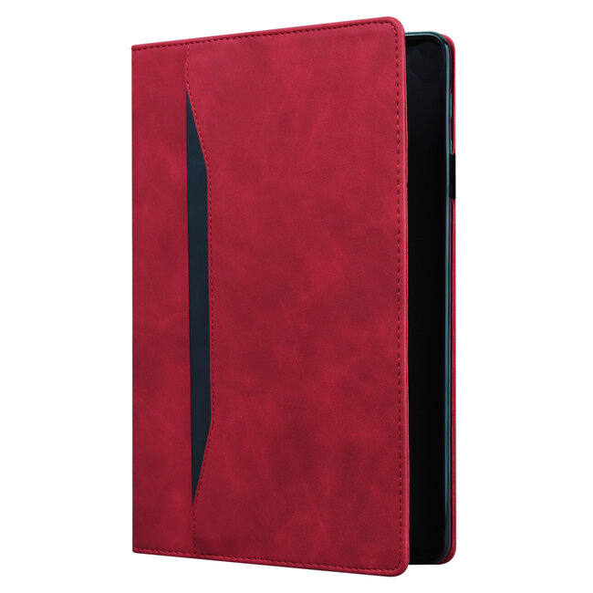 Case2go - Tablet hoes geschikt voor Samsung Galaxy Tab S11 (2025) - 11 Inch - Business Wallet Book Case - Met pasjeshouder - Rood