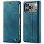 Caseme - Telefoonhoesje geschikt voor Apple iPhone 17 Pro Max - Met Magnetische Sluiting - Book Case - Met Pasjes Houder - Blauw