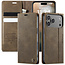 Caseme - Telefoonhoesje geschikt voor Apple iPhone 17 Pro - Met Magnetische Sluiting - Book Case - Met Pasjes Houder - Bruin