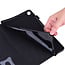 Case2go - Tablet hoes geschikt voor Samsung Galaxy Tab S8 - Business Wallet Book Case - Met pasjeshouder - Zwart