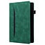 Case2go - Tablet hoes geschikt voor Samsung Galaxy Tab S8 - Business Wallet Book Case - Met pasjeshouder - Groen