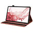 Case2go - Tablet hoes geschikt voor Samsung Galaxy Tab S8 - Business Wallet Book Case - Met pasjeshouder - Bruin
